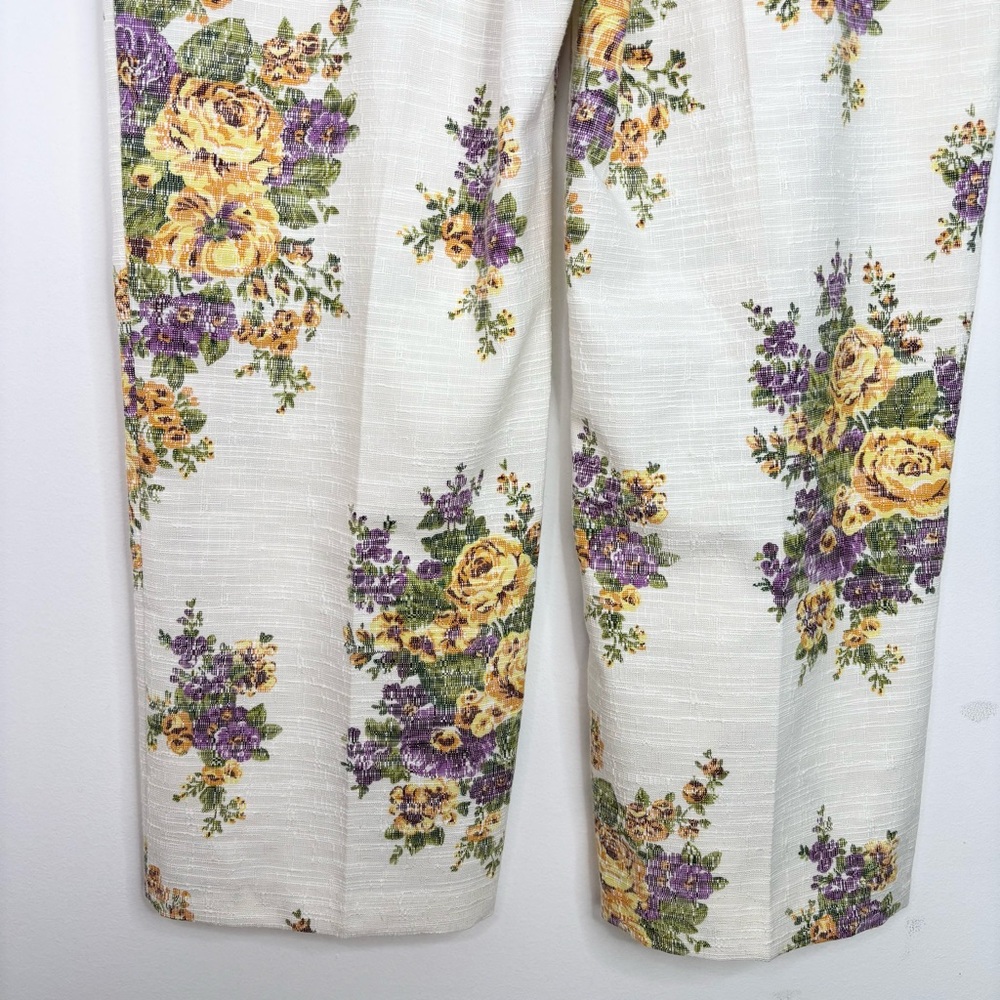 Sezane Jenson Trousers and Hermance Top Ella Purple Floral Size 14 Size 46 SET - Picture 12 of 16